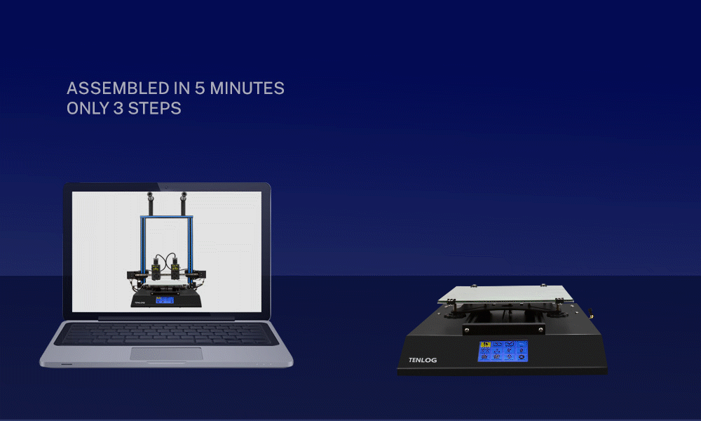 TENLOG D3 Pro DMP 3D Printer Assembled in 5 Minutes