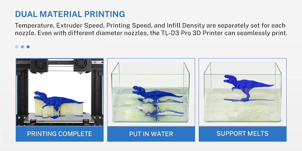 Tenlog dmp 3d printer طباعة المواد المزدوجة